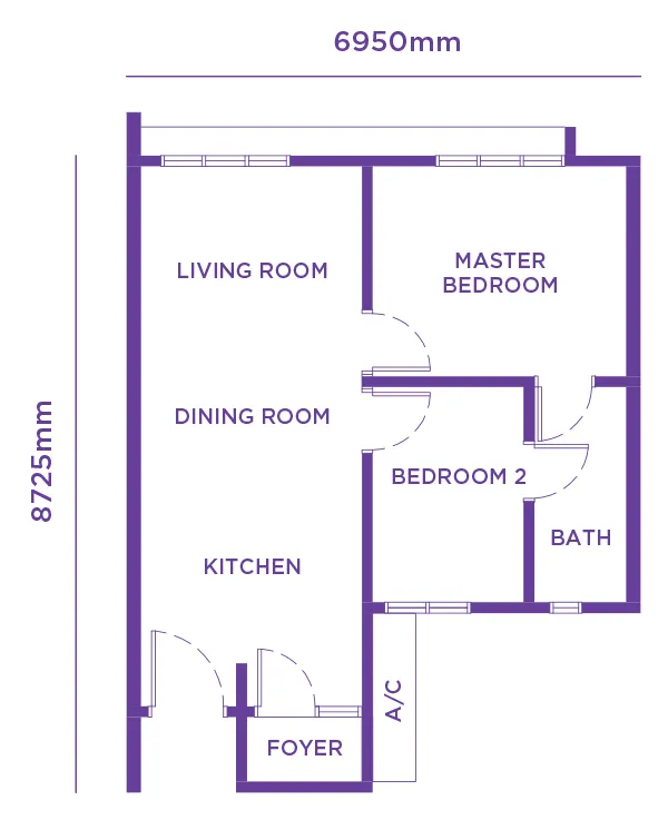 Residensi Kamelia, Bandar Sri Damansara Type A · 2 bed
