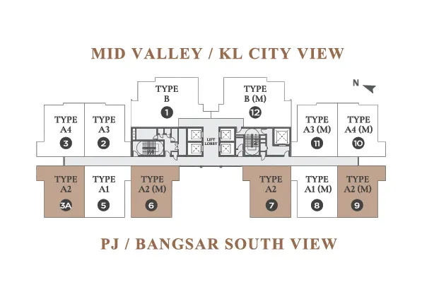 River Park Bangsar South, Bangsar South Type A2 · 812 sq ft · 2 bed